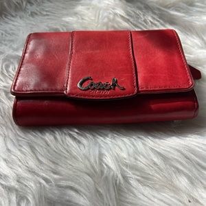 Coach small red wallet